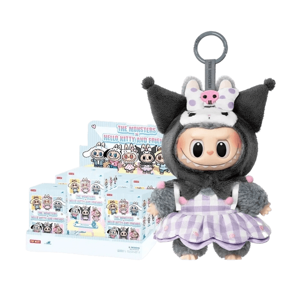 03/12 Pop Mart Labubu THE MONSTERS × Sanrio Characters Series-Vinyl Plush Pendant Blind Box