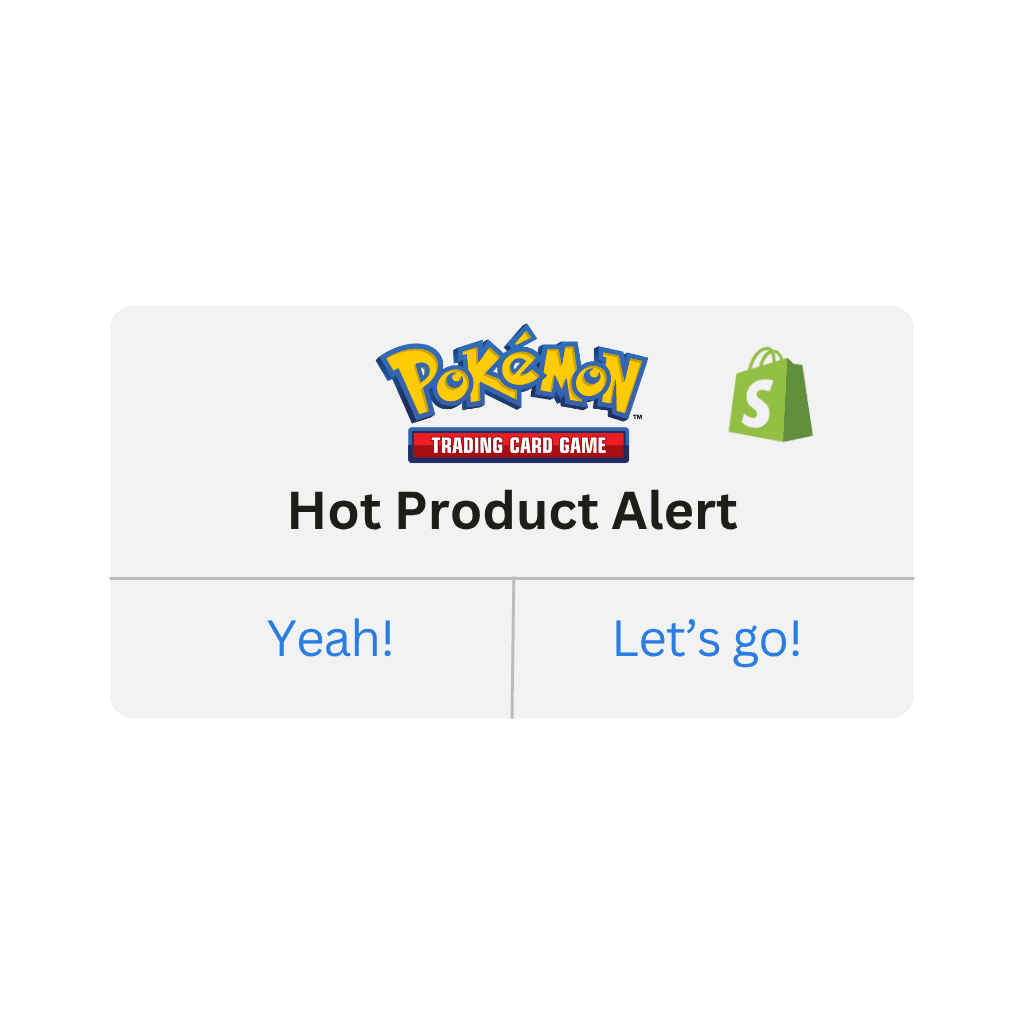 Pokémon TCG - Shopify Website Product Alert! (Varies by Site)