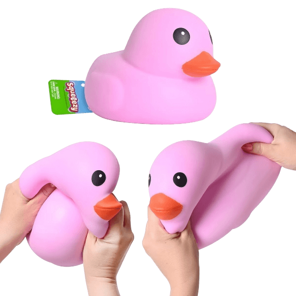 Sunny Days Toymendous Jumbo Squeezy Ducks - Pastel Pink