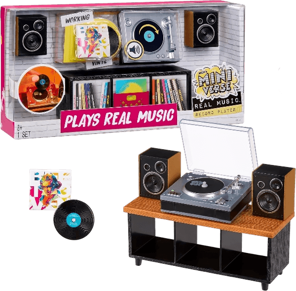 MGA's Miniverse Real Music Record Player Mini Collectibles Mini Playable Record Player Featuring Beethoven