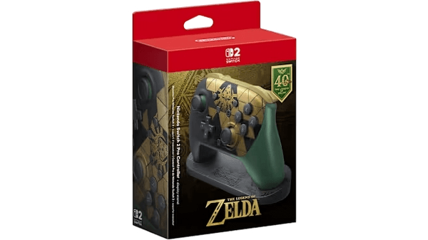 Nintendo Switch™ 2 Pro Controller + display stand – The Legend of Zelda™ – 40th Anniversary Edition - Nintendo Store Exclusive