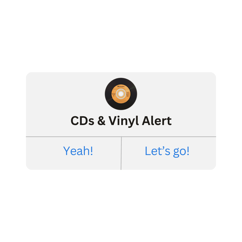 CDs & Vinyl Restock Tracker | Hot Products Alert (Varies by Site)