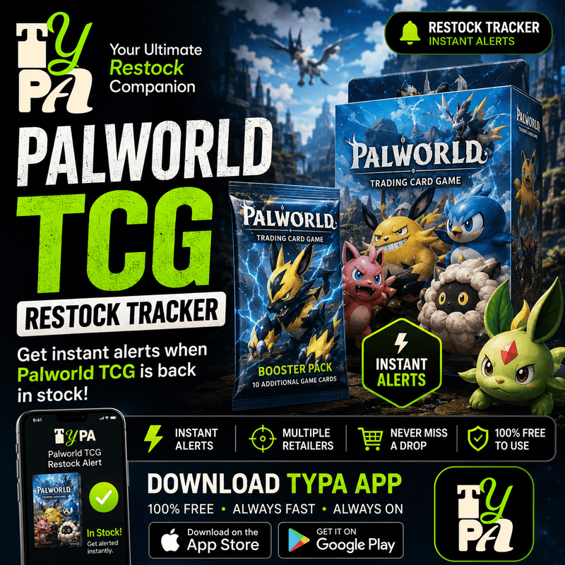 ALL Palworld TCG Restock Tracker & New Products Alert (Varies by Site)