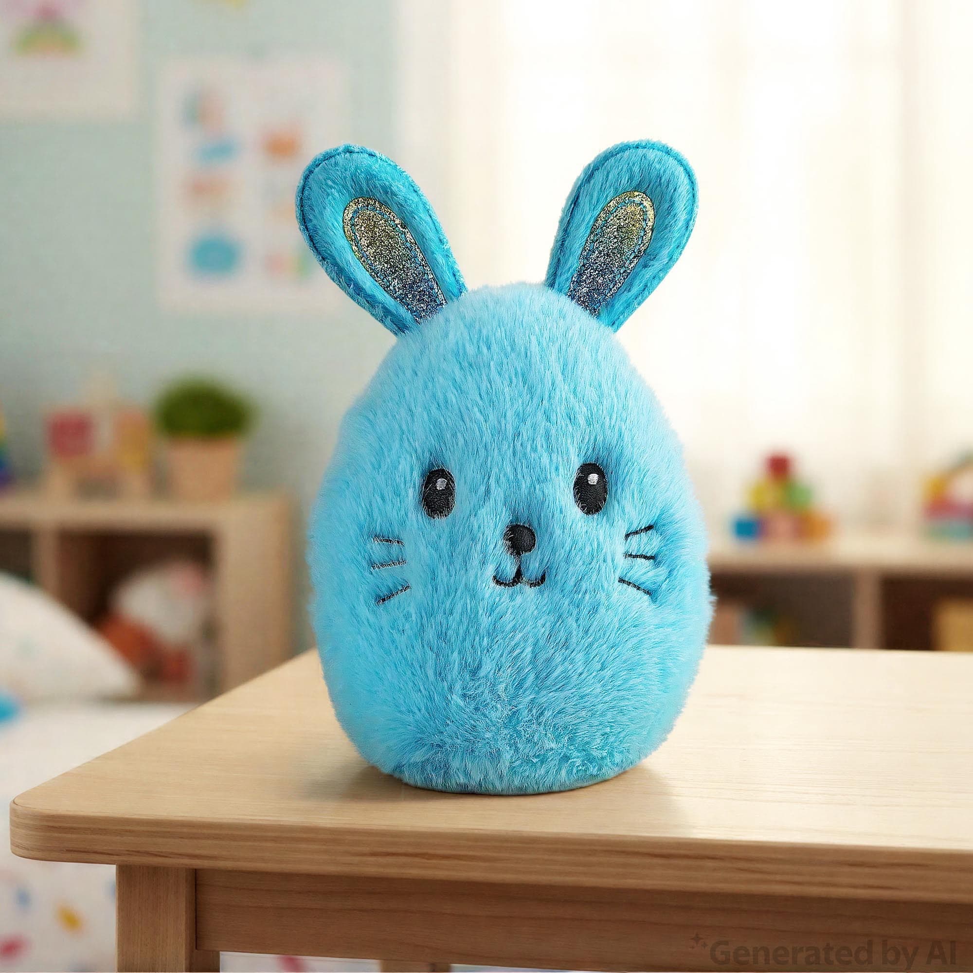 Small Bunny Plush, Blue, 8", Easter by Way To Celebrate