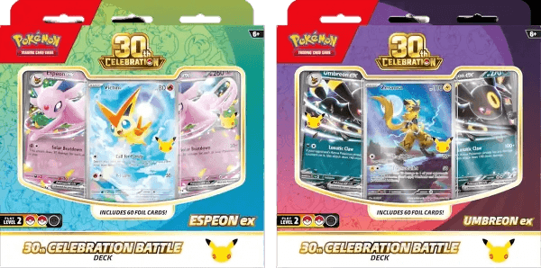 Pokemon TCG: 30th Celebration Battle Deck—Espeon ex & Umbreon ex