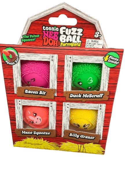 Schylling NeeDoh Teenie Fuzz Ball Farm Yard