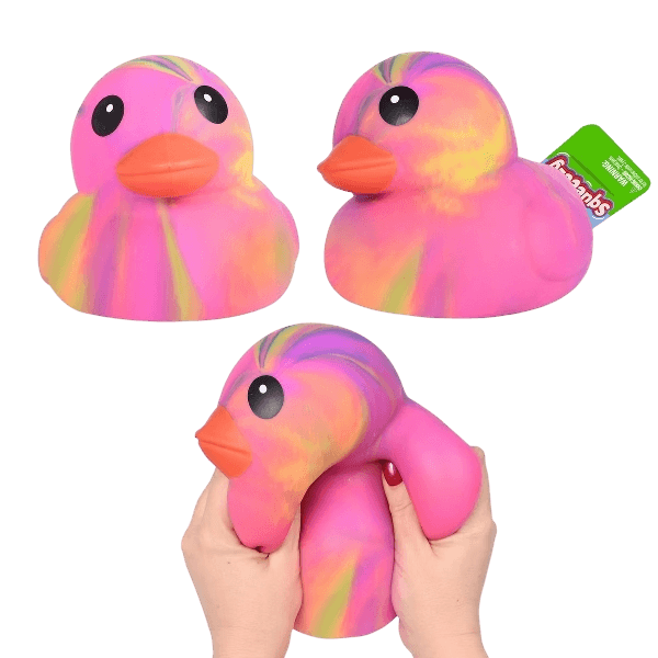 Sunny Days Toymendous Jumbo Squeezy Ducks - Tie Dye Pink