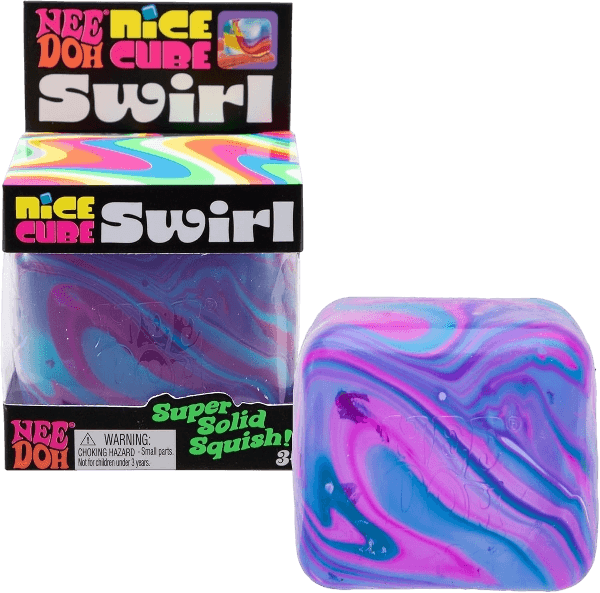 Schylling NeeDoh Nice Cube Swirl - Purple/Blue