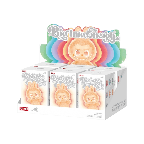 BIE Labubu V3: Big into Energy Series-Vinyl Plush Pendant Blind Box - 6PCs
