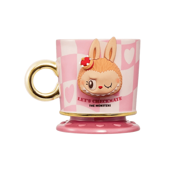Pop Mart Labubu The Monsters Let's Checkmate Series-Mug - Pink