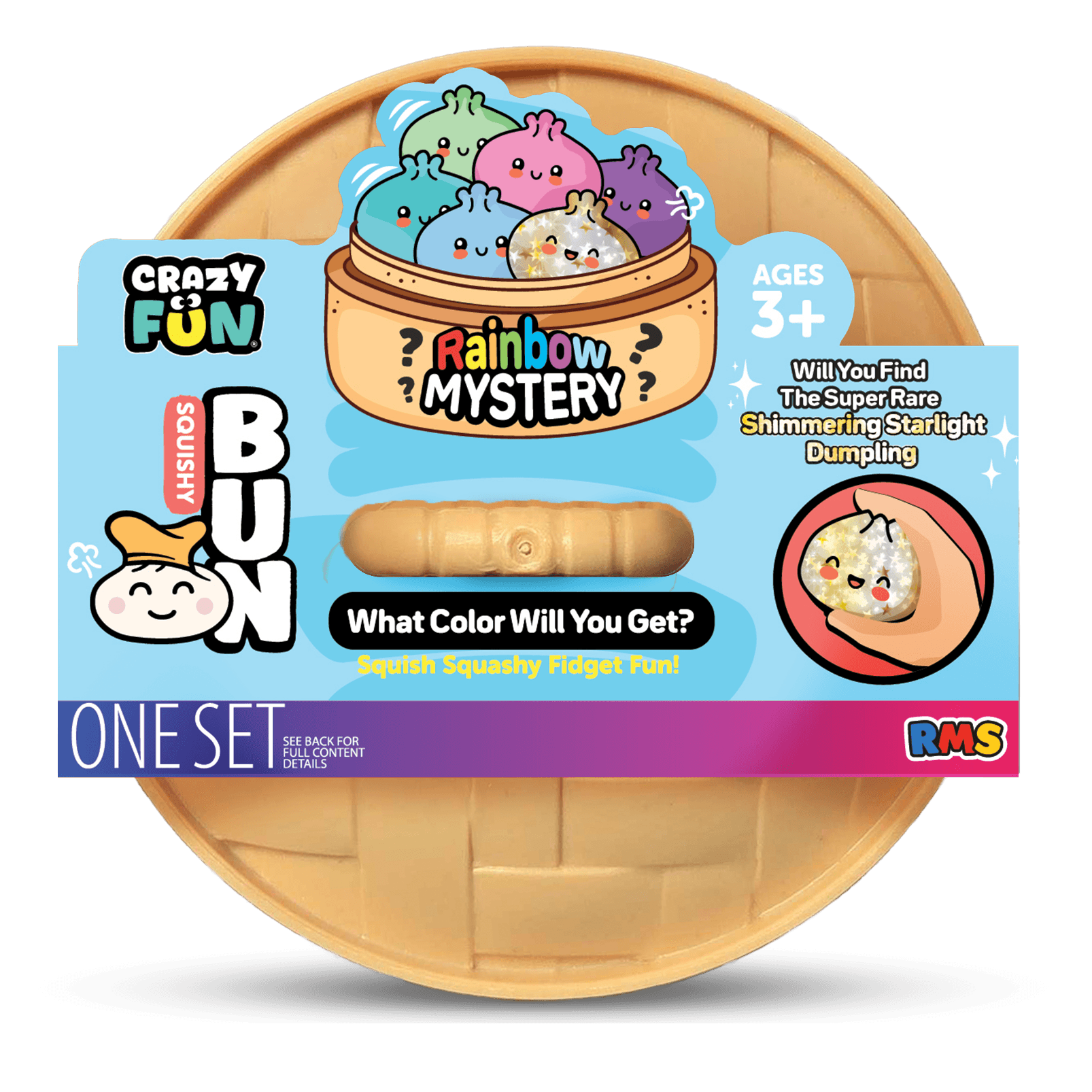 RMS Crazy Fun® Rainbow Mystery Dumpling Shimmering Starlight Edition Squishy Bun Set - Five Below
