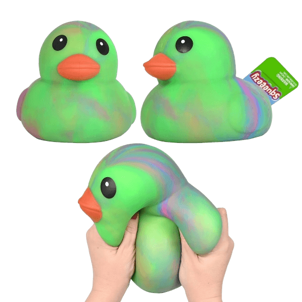 Sunny Days Toymendous Jumbo Squeezy Ducks - Tie Dye Green