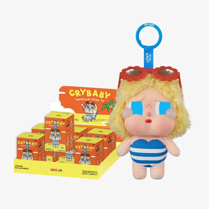 10/30 Pop Mart CRYBABY Vacation Mode On Series-Vinyl Plush Pendant