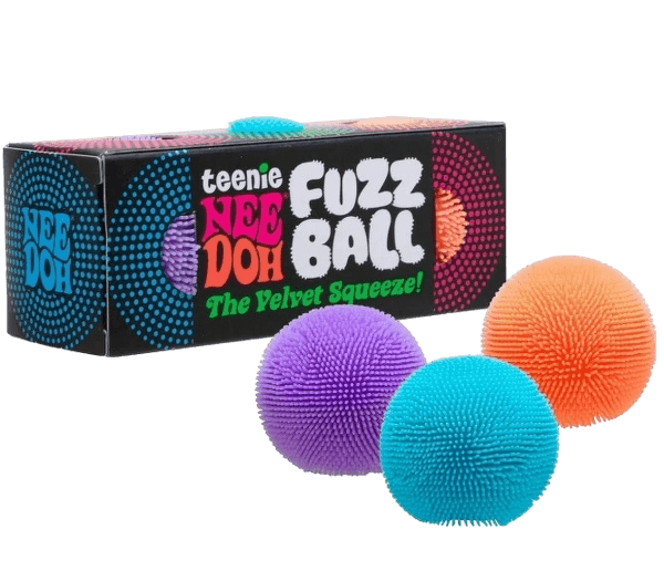 Schylling NeeDoh Teenie Fuzz Ball 3 Pack