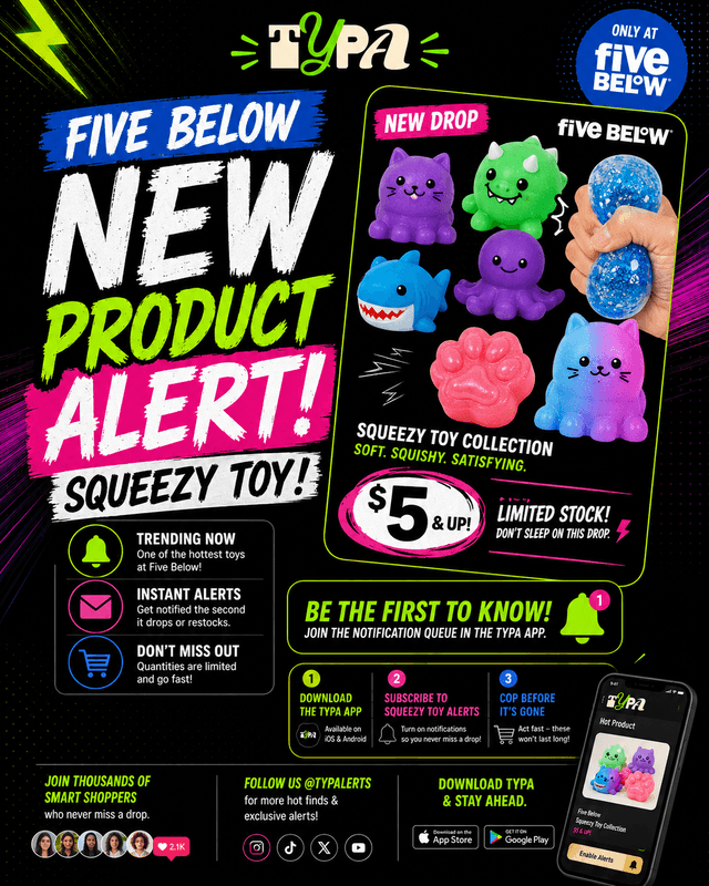 Five Below Hot Squeezy Toy - New Product Alert!