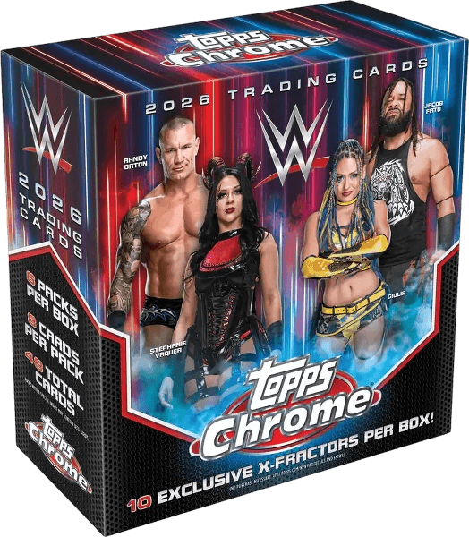 2026 Topps WWE Chrome Wrestling Trading Card Mega Box