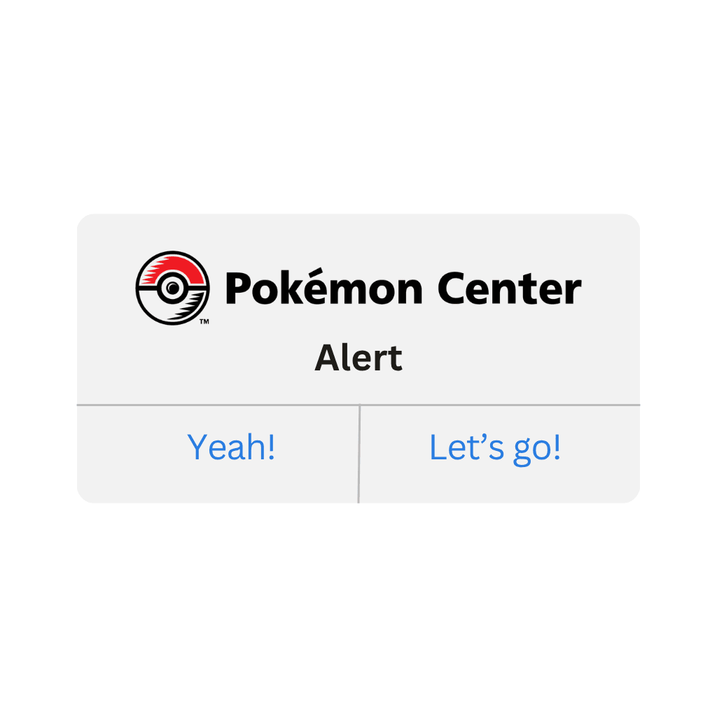 Pokémon Center Alert!