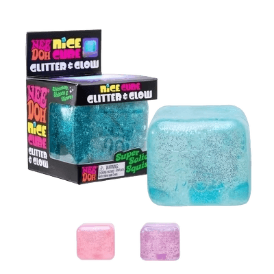 Schylling NeeDoh Nice Cube Glitter and Glow