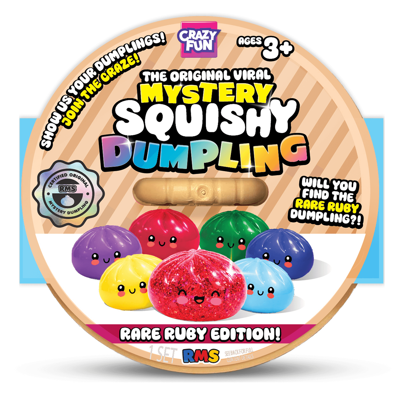 RMS Crazy Fun® The Original Viral Mystery Squishy Dumpling Rare Ruby Edition - Walmart