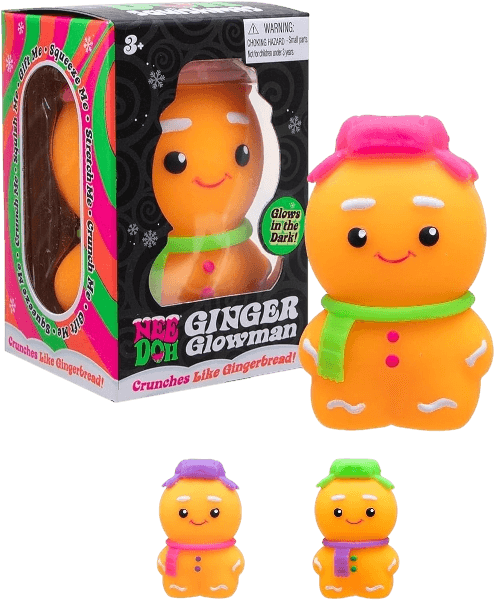 Schylling NeeDoh Squishmas Ginger Glowman