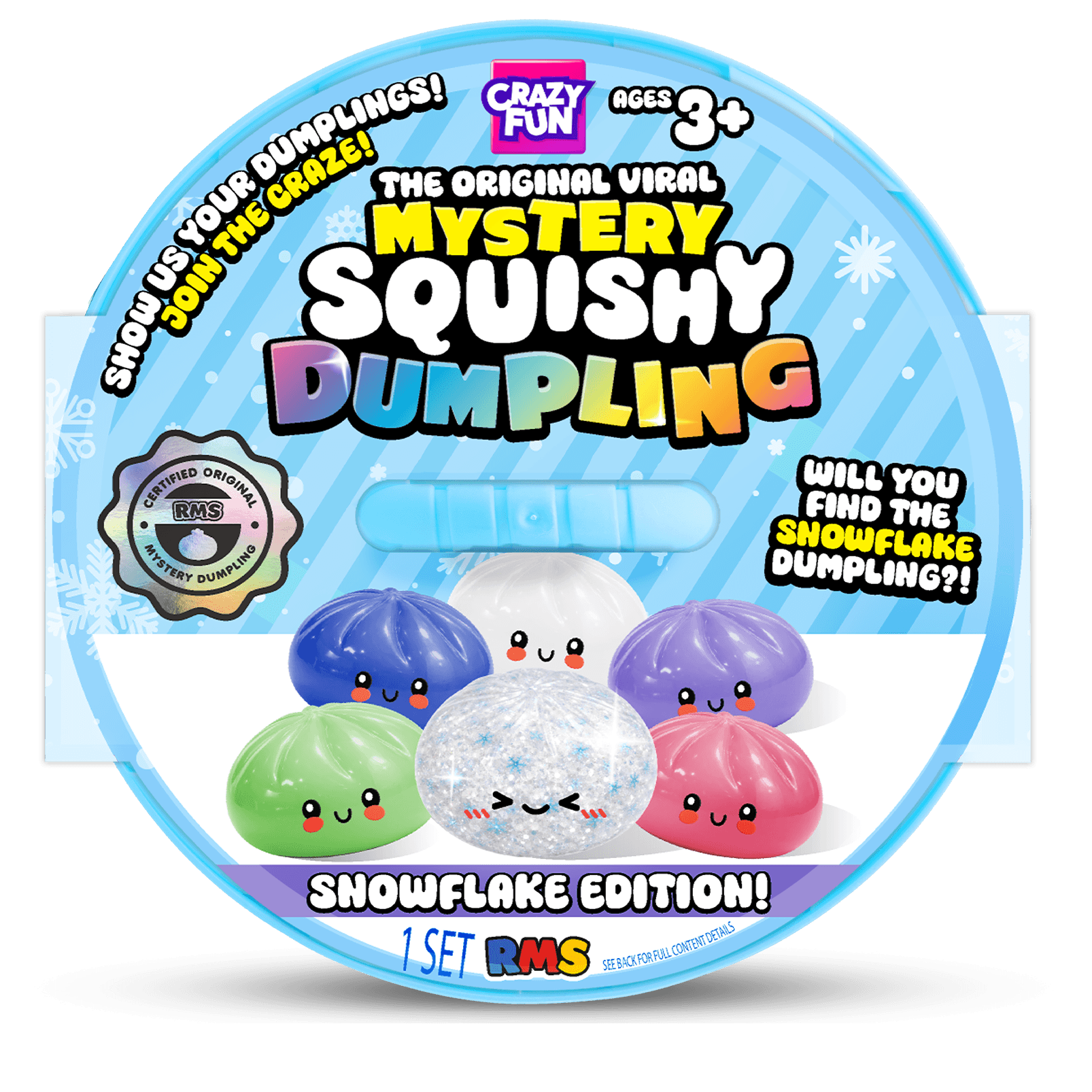 RMS Crazy Fun® The Original Viral Mystery Squishy Snowflake Edition - Walmart