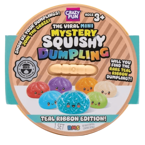 RMS Crazy Fun® The Viral Mini Mystery Squishy Dumpling Teal Ribbon Edition - Walmart