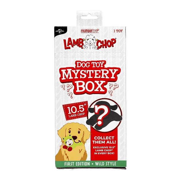 Multipet 10.5" Lamb Chop Mystery Box Dog Interactive Plush Toy