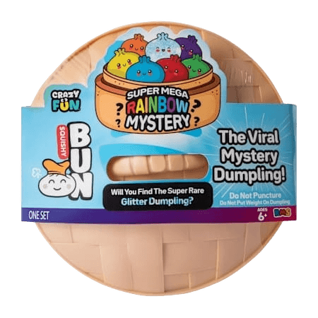 Crazy Fun® Super Mega Rainbow Mystery Squishy Bun Set (Styles May Vary)