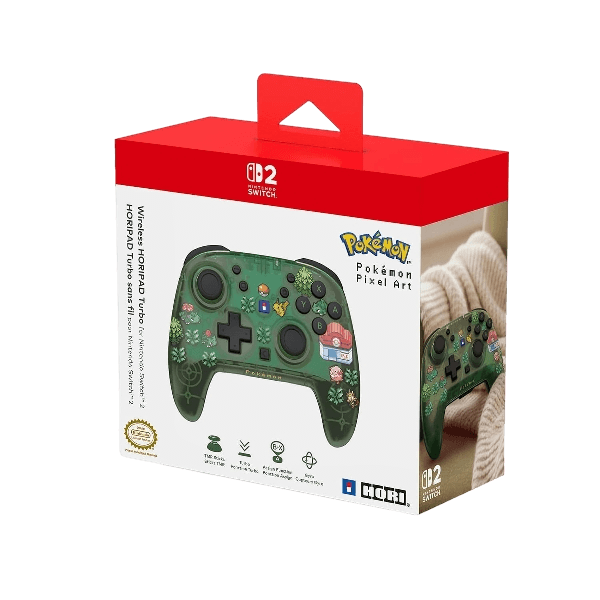 HORI Wireless HORIPAD Turbo (Pokemon Pixel Green) for Nintendo Switch 2