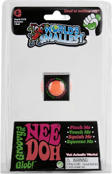 World’s Smallest Nee-Doh Orange Mini Squishy Fidget Toy