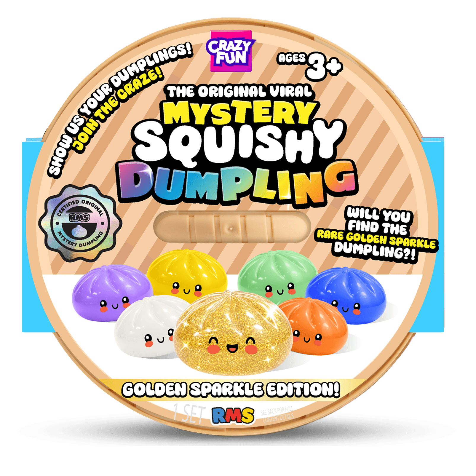RMS Crazy Fun® The Original Viral Mystery Squishy Golden Sparkle Edition - Walmart