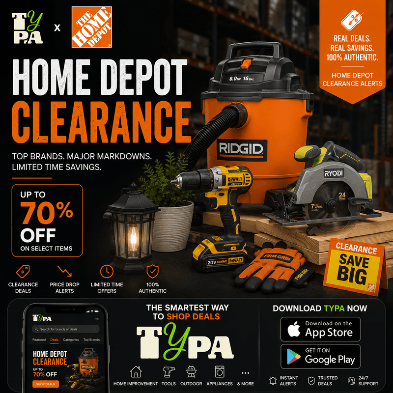 Home Depot Clearance Tracker | Clearance Deals, Sale & Price Drop Alerts