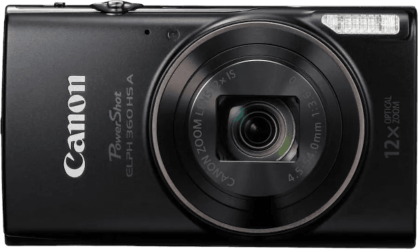 Canon - PowerShot ELPH 360 HS A Full HD Video 20.2-Megapixel Digital Camera - Black