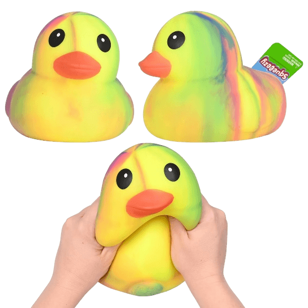 Sunny Days Toymendous Jumbo Squeezy Ducks - Tie Dye Yellow