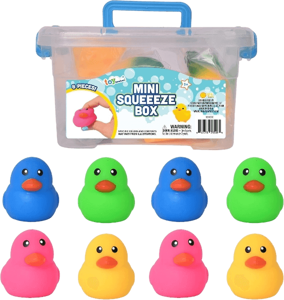 Sunny Days Toymendous 8 Piece Mini Duck Squeeze Box