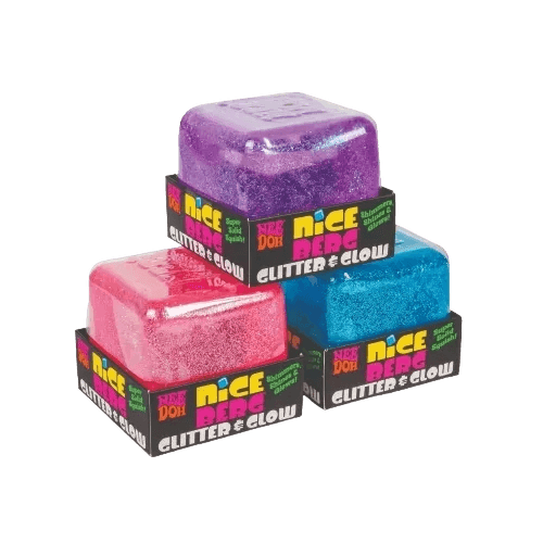 Schylling NeeDoh Nice Berg Glitter and Glow - United Kingdom Exclusive