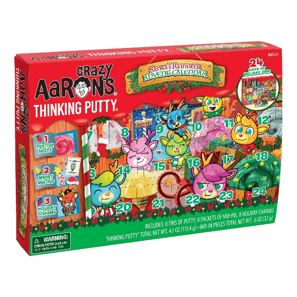 Crazy Aarons Thinking Putty's Santa's Reindeer Advent Calendar 2026