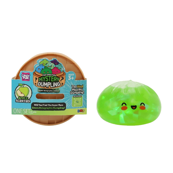 Crazy Fun® Mystery Green Holographic Squishy Bun Set (Styles May Vary)